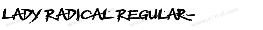 Lady Radical Regular字体转换